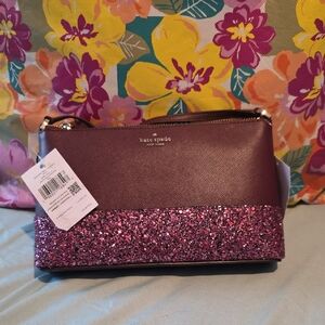 Kate Spade Pink Glitter Crossbody Bag